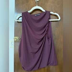 Zara purple top, never worn, size S